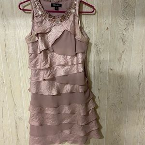 Womens pink champane dress. Sleeveless. Size 8